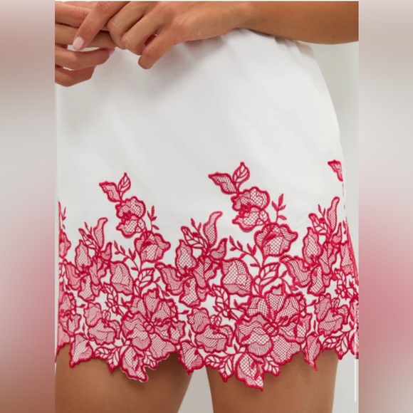 Hyacinth House White & Red Embroidered Eliza Mini Dress - Picture 5 of 14